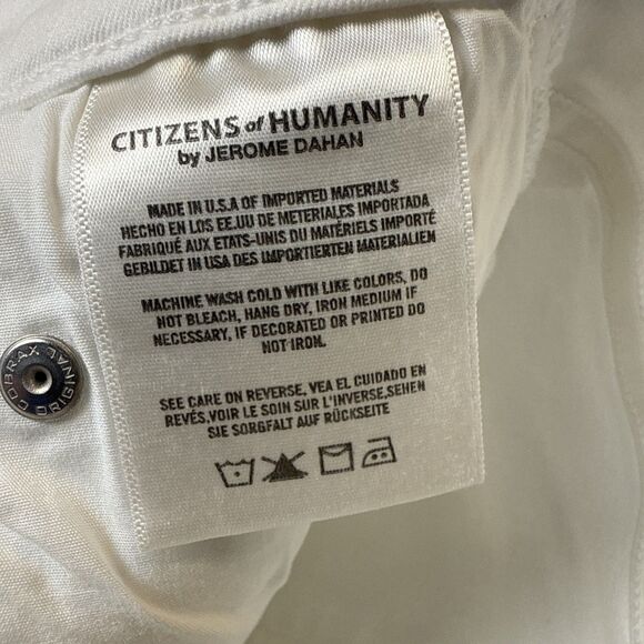Citizens Of Humanity Jeans Size 24 Rocket Crop High-Rise Skinny White - Picture 7 of 10